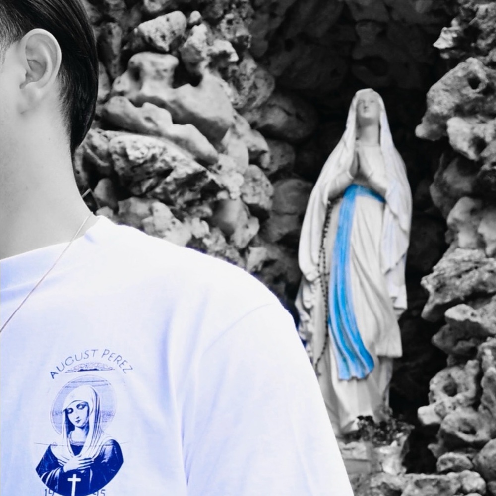 Virgin Mary white tee